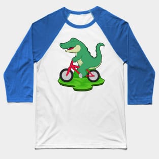 Crocodile Bicycle Baseball T-Shirt